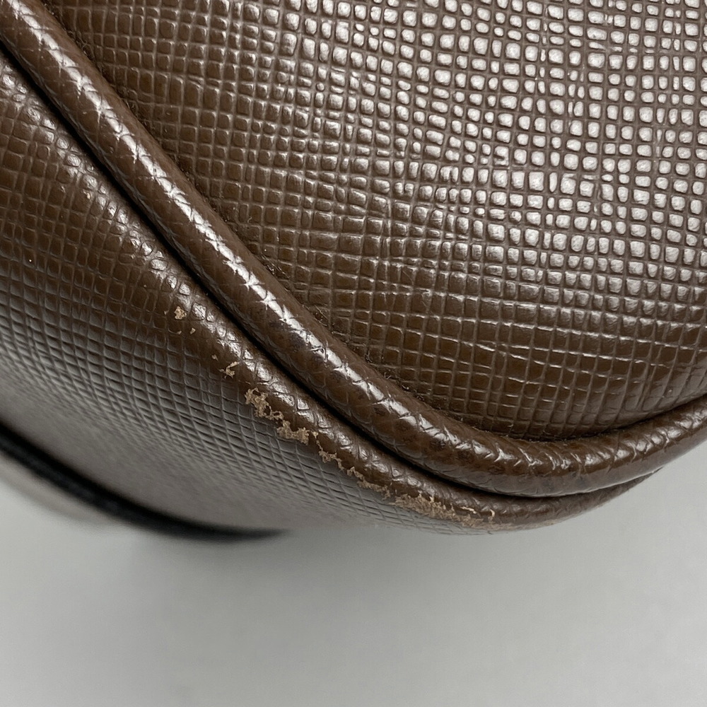 Prada Logo Handbag Saffiano Leather Brown - Picture 2 of 7